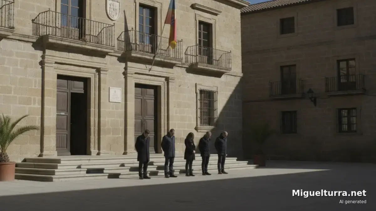 Concentración de silencio frente al Ayuntamiento de Miguelturra en repulsa por la violencia machista