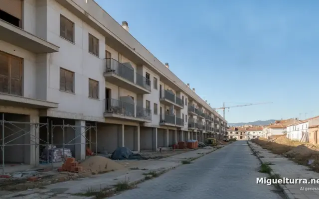Bloque de viviendas paralizadas en Miguelturra, imagen generada con IA